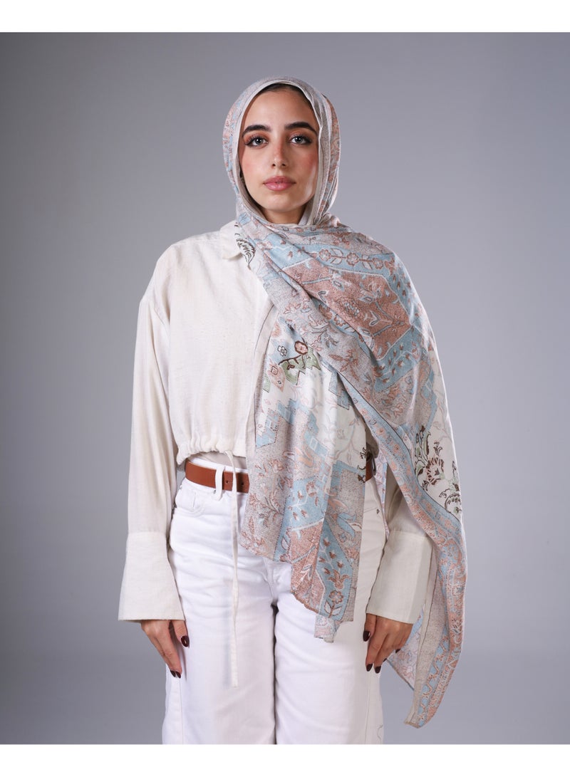 Lavezzi Floral Modal Hijab – Soft Breathable Long Scarf for Women – Lightweight Modest Fashion Headscarf – Elegant Everyday Hijab Shawl (4) - Image 1